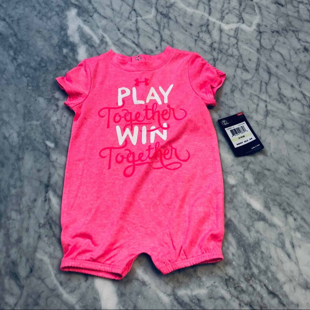 🌸Under Armour Pink Onesie - 3-6mo